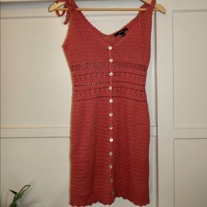 Dusty pink crochet dress/ cover up